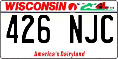 WI license plate 426NJC