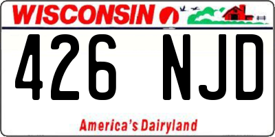 WI license plate 426NJD