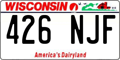 WI license plate 426NJF