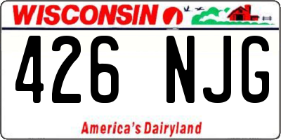 WI license plate 426NJG