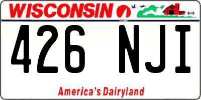 WI license plate 426NJI