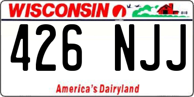 WI license plate 426NJJ