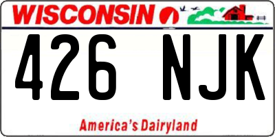WI license plate 426NJK