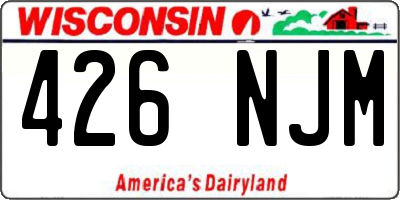 WI license plate 426NJM