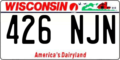 WI license plate 426NJN