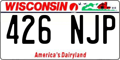WI license plate 426NJP