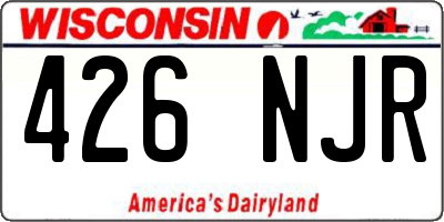 WI license plate 426NJR