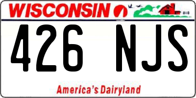 WI license plate 426NJS