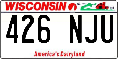 WI license plate 426NJU