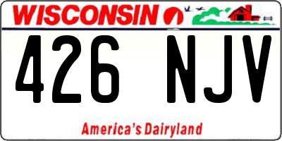 WI license plate 426NJV