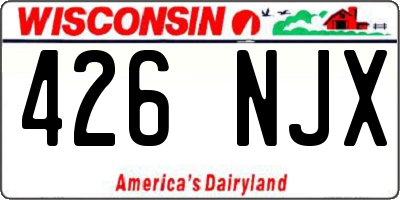 WI license plate 426NJX
