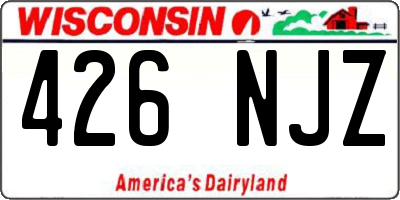 WI license plate 426NJZ