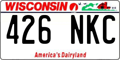 WI license plate 426NKC