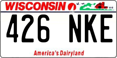 WI license plate 426NKE