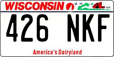 WI license plate 426NKF