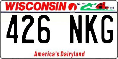 WI license plate 426NKG