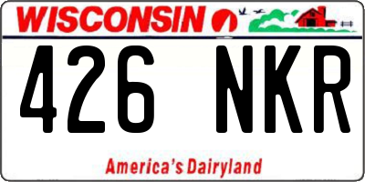 WI license plate 426NKR