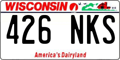WI license plate 426NKS