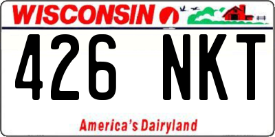 WI license plate 426NKT