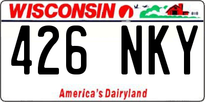 WI license plate 426NKY
