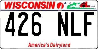 WI license plate 426NLF