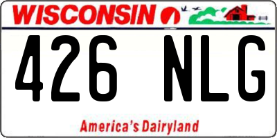 WI license plate 426NLG