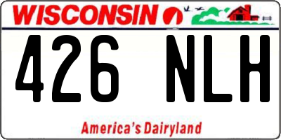 WI license plate 426NLH