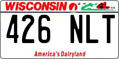WI license plate 426NLT