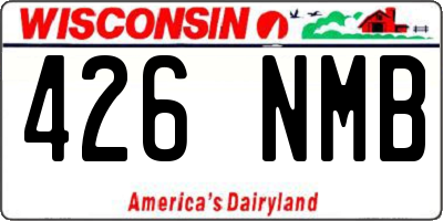 WI license plate 426NMB