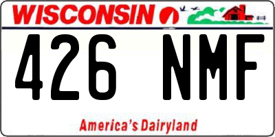 WI license plate 426NMF