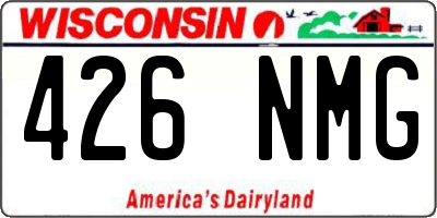 WI license plate 426NMG