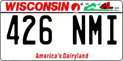 WI license plate 426NMI