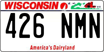 WI license plate 426NMN