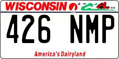 WI license plate 426NMP