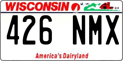 WI license plate 426NMX