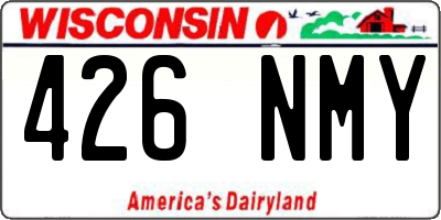 WI license plate 426NMY