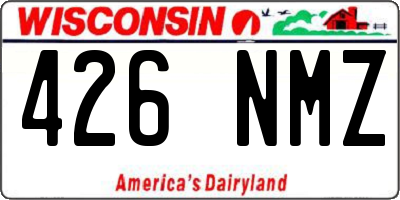 WI license plate 426NMZ