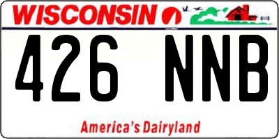 WI license plate 426NNB