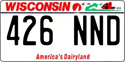 WI license plate 426NND