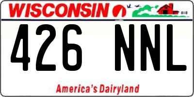 WI license plate 426NNL