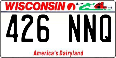 WI license plate 426NNQ