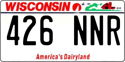 WI license plate 426NNR