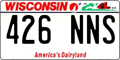WI license plate 426NNS