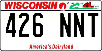 WI license plate 426NNT