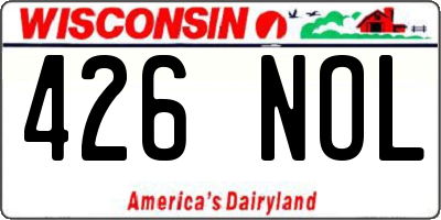 WI license plate 426NOL