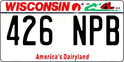 WI license plate 426NPB
