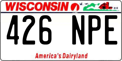 WI license plate 426NPE