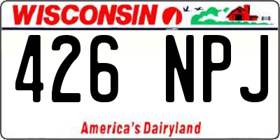 WI license plate 426NPJ