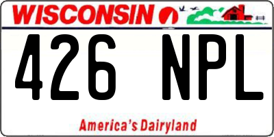 WI license plate 426NPL