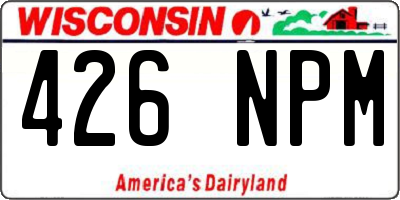 WI license plate 426NPM